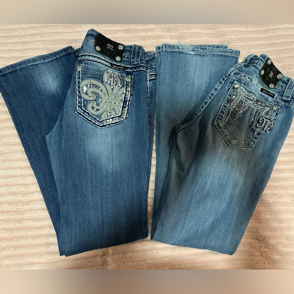 Lot of 2- Miss Me Women's Blue Boot Cut Jeans  made exclusively for The Buckle